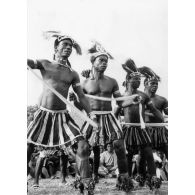 République de Côte d'Ivoire, Danané, 1965. Danseurs Yacouba.