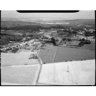 Baillet-en-France (95). Vue panoramique de Baillet et de la forêt de l'Isle-Adam.