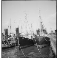 Navires de la marine marchande polonaise à Dunkerque.