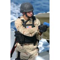 Soldat américain participant à l'exercice Panamax.