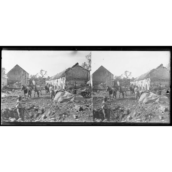 Valsery (Aisne). La ferme à 2 km de Coeuvres (18-7-18). [légende d'origine]