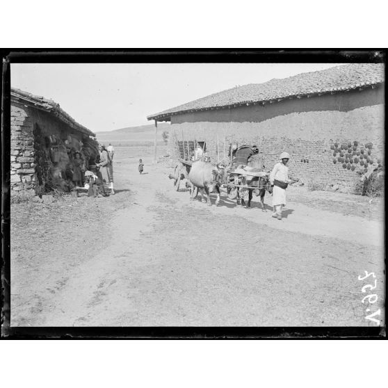 Ait-Muei. Chariot turc servant à rentrer les récoltes. [légende d'origine]