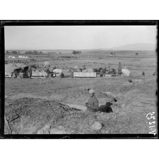 Vrbeni. Tranchées bulgares et centre de ravitaillement. [légende d'origine]