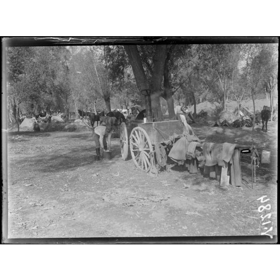 Sopotznni. Camp russe, cuisine roulante. [légende d'origine]