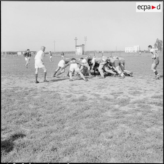 Finale interarmée d'Algérie de rugby à l'Atelier industriel de l'Air entre le 45e RTrs (régiment de Transmissions) et la BA 30 de Blida.