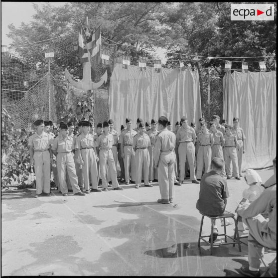 Chorale pour commémorer la bataille de Bazeilles par le 13e RTS (régiment de tirailleurs sénégalais), au camp de Fort-National.