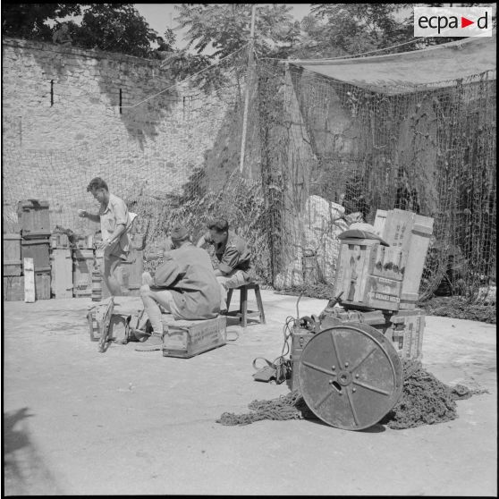 Reconstitution pour commémorer la bataille de Bazeilles par le 13e RTS (régiment de tirailleurs sénégalais), au camp de Fort-National.