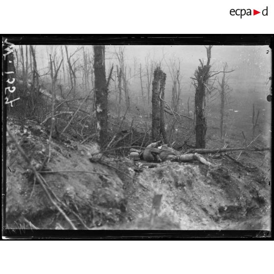 Position du "Balcon", un cadavre allemand. [légende d'origine]