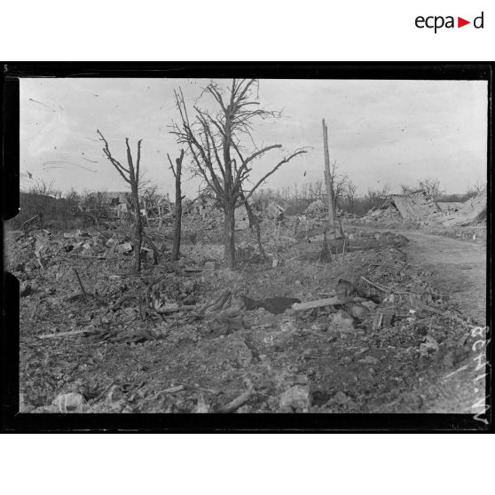 Vaudesson, village détruit. [légende d'origine]