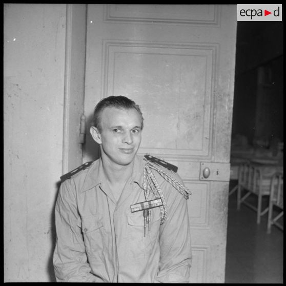 Portrait de légionnaire en convalescence à l'hôpital Maillot.