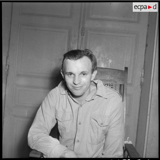 Portrait d'un légionnaire en convalescence à l'hôpital Maillot d'Alger.