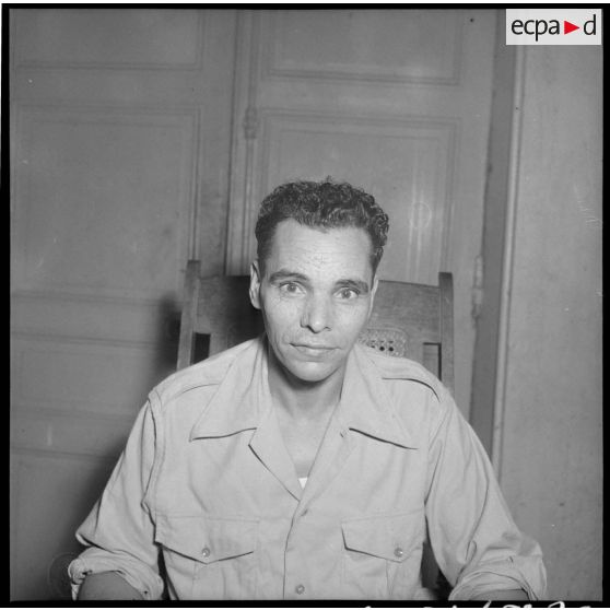 Portrait d'un légionnaire en convalescence à l'hôpital Maillot d'Alger.