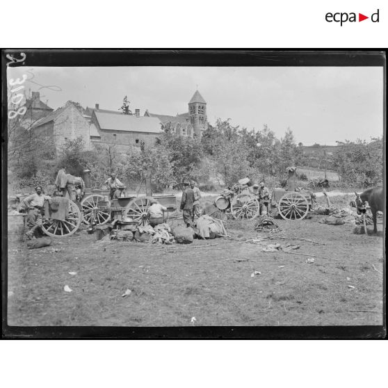 Retheuil (Aisne). Les cuisines d’un cantonnement. [légende d’origine]