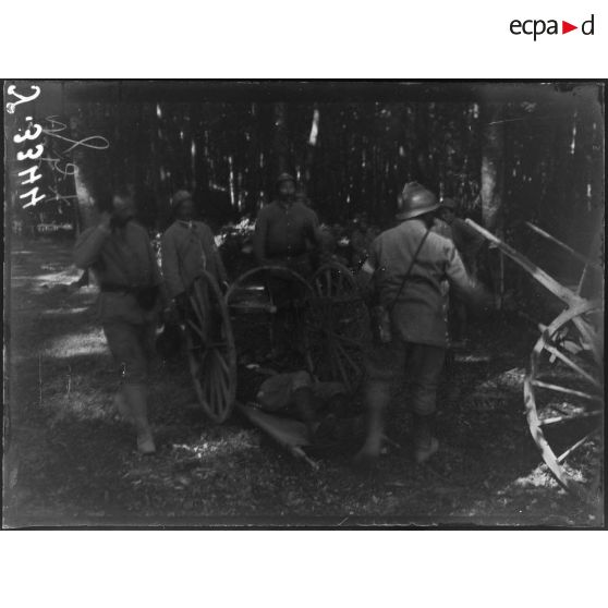 Forêt de Villers-Cotterêts (Aisne). Un opérateur de la S.P.C.A. blessé. [légende d'origine]