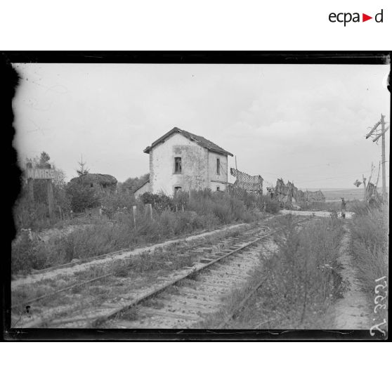 Marre (Meuse). La gare. [légende d'origine]