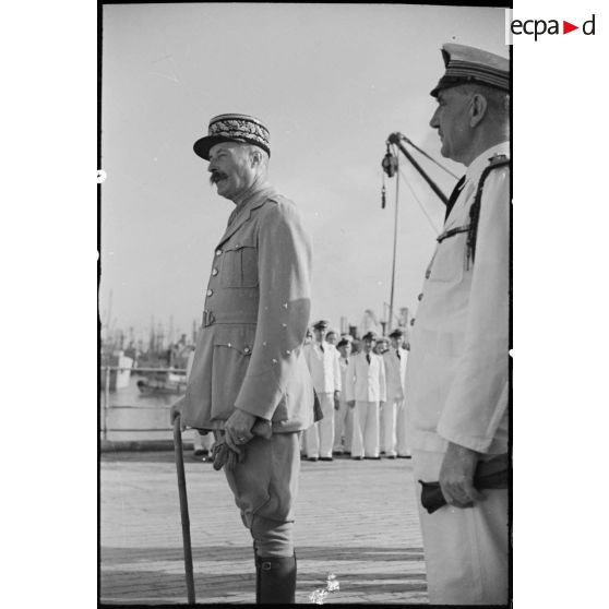 Discours du général d'armée Henri Giraud à bord du cuirassé Jean Bart.