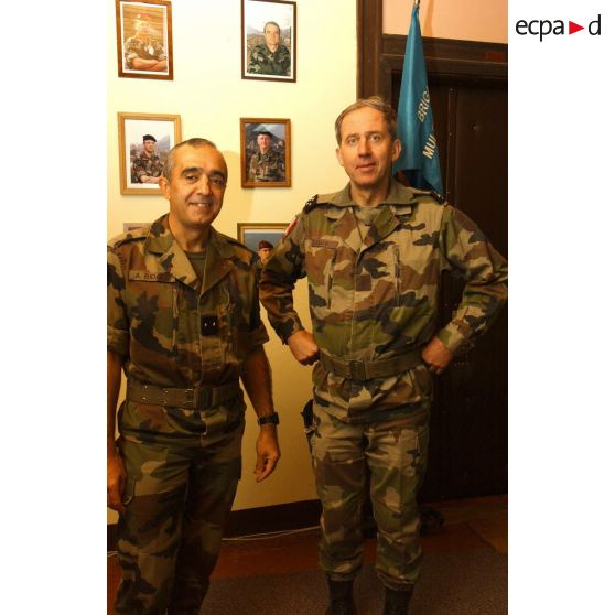 Visite du général Lair, COM FLT, à l'état-major de la BMN-N à Mitrovica.