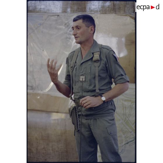 Portrait du colonel Genest lors de la visite du CEMAT, Beyrouth.