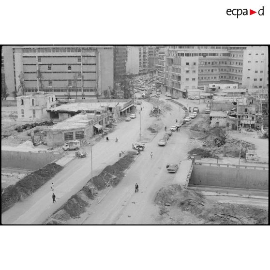 Le carrefour Berbir et la corniche Mazraa, Beyrouth.