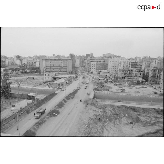 Le carrefour Berbir et la corniche Mazraa, Beyrouth.