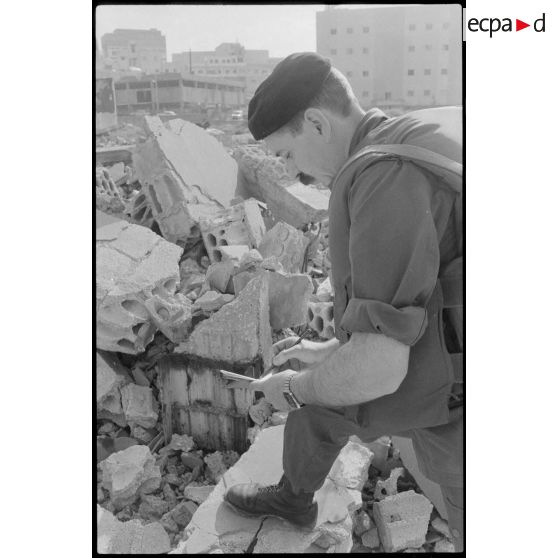 Reconnaissance de site par le 12e RA, Beyrouth.