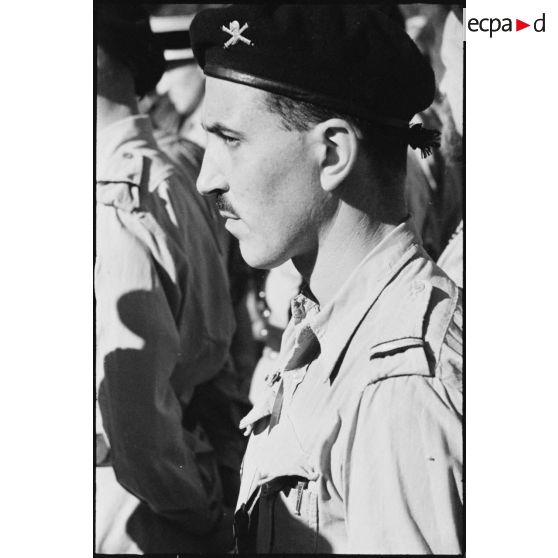 Portrait d'un sous-lieutenant du 501e régiment de chars de combat (501e RCC) de la 2e division blindée (2e DB).