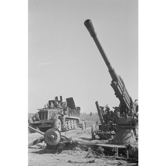 Un semi-chenillé Sd.kfz.7/1 armé de 2 cm FlaKvierling 38 et son équipage du Leichte Flak Abteilung 71 (11.Panzer-Division).