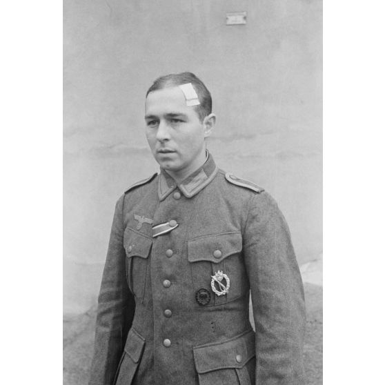 Portait d'un sous-officier d'une unité d'infanterie allemande.