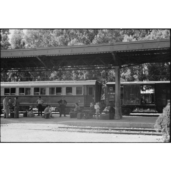 La gare de Monterotondo au nord-ouest de Rome d'où sont venus les renforts italiens pour contrer l'attaque des parachutistes allemands.