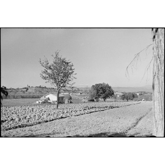 Paysage à proximité des villes de Monterondo et de Mentana (Latium).