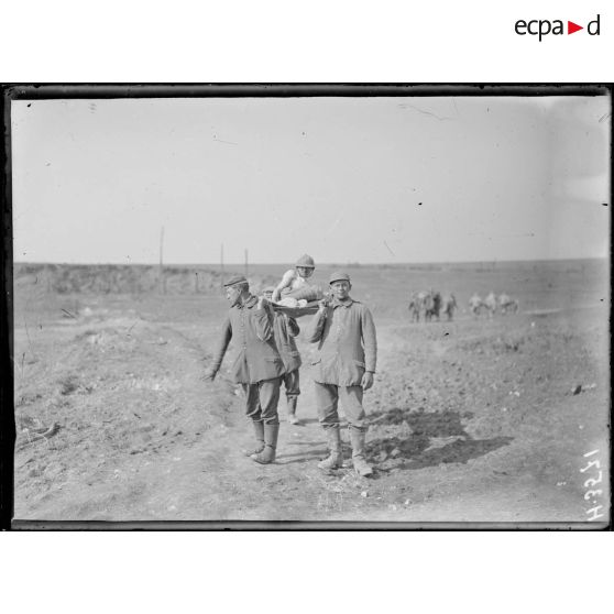 Ravin de la Saucisse, sud ouest de Cléry. Tir de barrage boche sur Cléry. [légende d'origine]