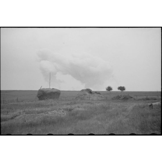 Paysages autour d'un dépôt de ravitaillement de l'armée de l'air allemande.