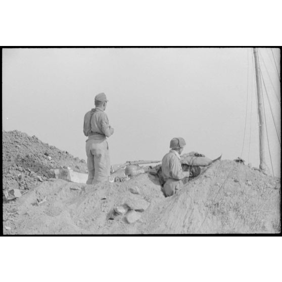 Les positions allemandes dans le secteur d'Augusta (Sicile) avec notamment les parachutistes de la 1.Fallschirmjäger-Division.