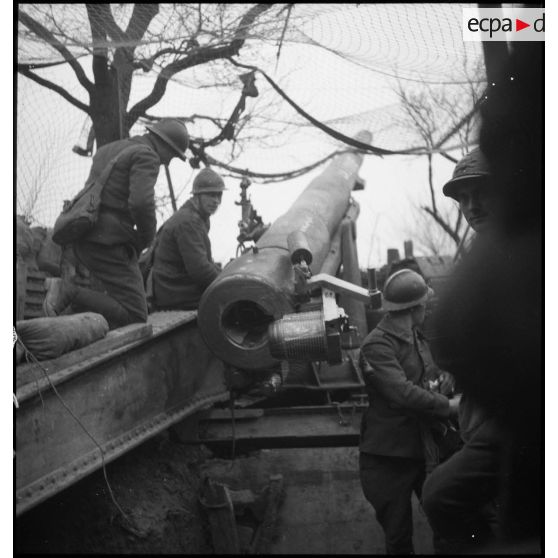 Plan moyen de profil d'un 155 mm GPF de la 4e armée.