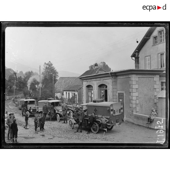 (Mollau) (Haut-Rhin). Ambulance américaine. [légende d'origine]