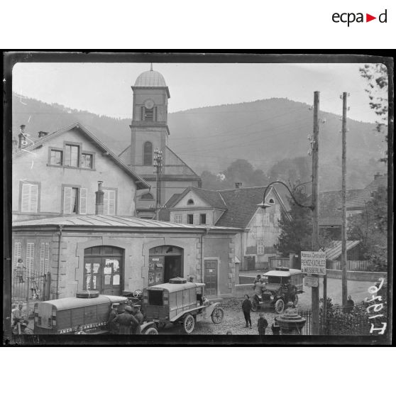 (Mollau) (Haut-Rhin). Ambulance américaine. [légende d'origine]