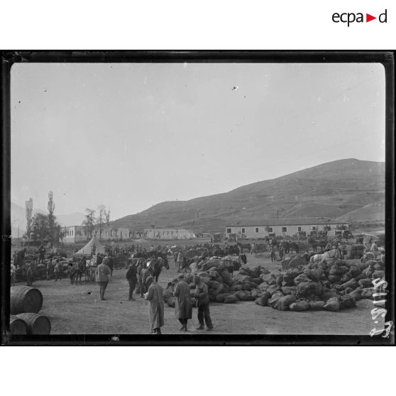 (Florina). Dépôt de ravitaillement. 18 octobre 1916. [légende d'origine]