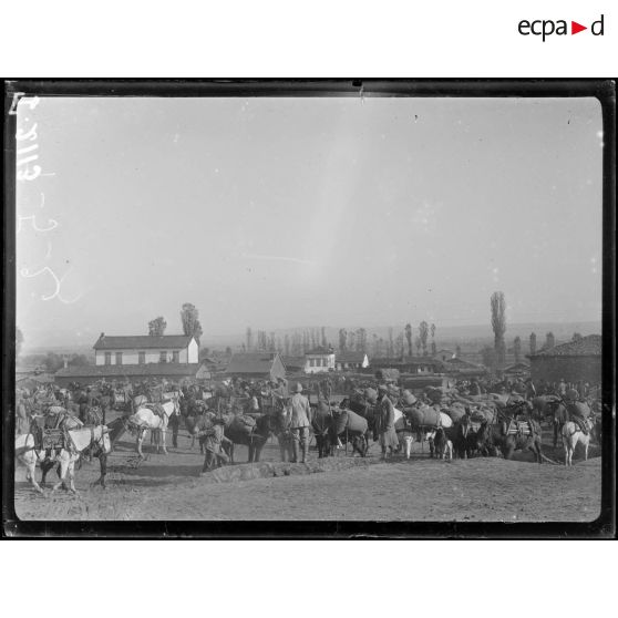 (Florina). Dépôt de ravitaillement. 18 octobre 1916. [légende d'origine]