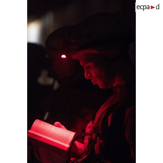 Portrait d’un soldat lors d’un exercice d’alerte de mise à l’abri au centre d'entraînement de Gao.