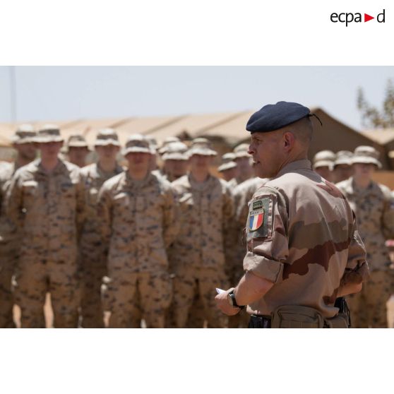 Discours du colonel Jean-François Calvez, lors d'une cérémonie de transfert d'autorité au détachement estonien au sein de la PFOD de Gao.