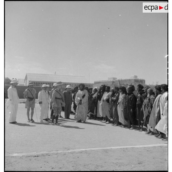 Voyage et tournée d'inspection du général d'armée Charles Huntziger en Mauritanie.