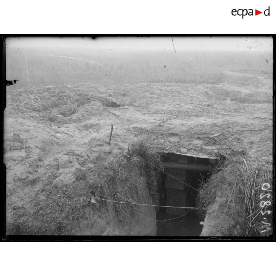 Nord d'Herbécourt, vue prise au boyau de la Choucroute. [légende d'origine]