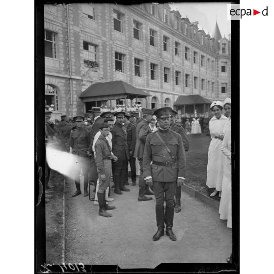 Neuilly-sur-Seine. Hôpital américain. Monsieur Justin Godart à la cérémonie pour la nomination du nouveau médecin-chef. [légende d'origine]