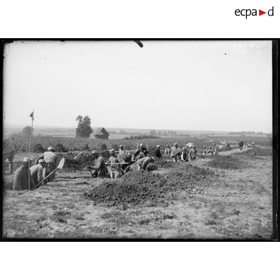 Mortefontaine (Aisne). Progression du travail, vue prise à l'emplacement du n°234. [légende d'origine]