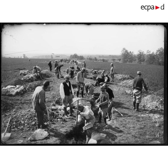 Mortefontaine (Aisne). Progression du travail. [légende d'origine]