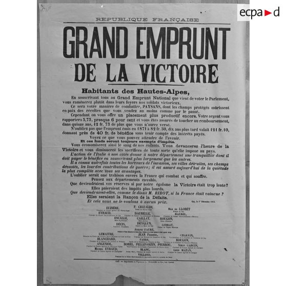 Paris. Musée Leblanc. Affiche. De l'emprunt. [légende d'origine]