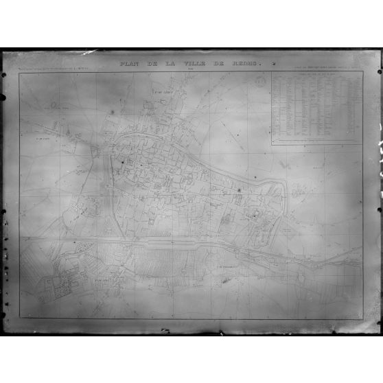 Plan de Reims pour Beaux-Arts. / Reims. Plan de Reims par L. Héteau. [légende d'origine]