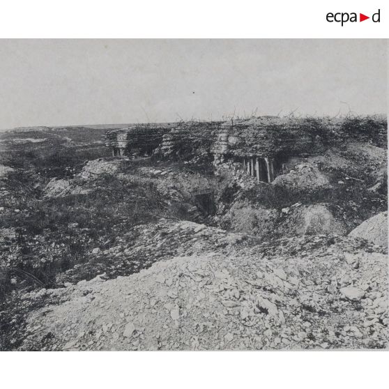 Environs de Verdun. L'ouvrage bétonné de la batterie de Damloup. [légende d'origine]