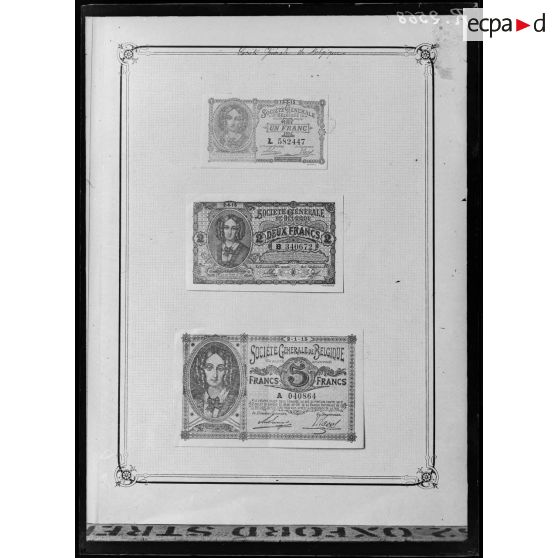 Paris. Musée Leblanc. Société générale de Belgique, papier monnaie. [légende d'origine]