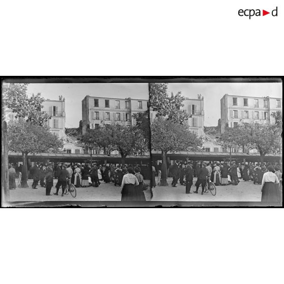 Paris, bombardement par avions, nuit du 15 au 16 septembre 1918. 22 rue du Près Saint-Gervais. [légende d'origine]